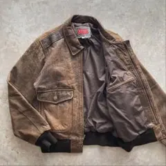 古着 Vintage A-2型 レザージャケット ビッグシルエット ブルゾン L