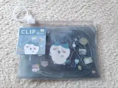 ちいかわ　ハチワレ　ケース付きクリップ　ポーチ　小物入れ　文房具　ミニポーチ