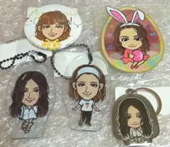 藤井夏恋  缶バッジ クリアチャーム メタルキーホルダーセット E-girls