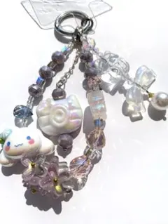 【ハンドメイド】⑧ピンクバッグチャーム・ストラップ