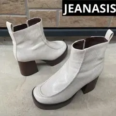 ショートブーツ JEANASIS アツゾコモカシンブーツ 白 24.5