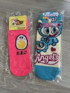 【未使用品】たまごデザインソックスとエンジェルブルーソックス2足セット
