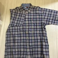 TOMMY HILFIGER チェック柄半袖シャツ