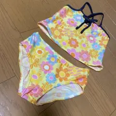 女の子　水着　120センチ　セパレート 花柄 3点セット かわいい