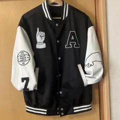 Doncare 刺繍スタジャン Mサイズ ブラック/ホワイト