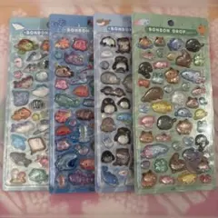 水族館限定 ボンボンドロップシール 4枚セット