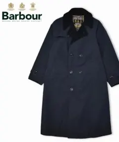 美品】近年 バブアー WHITLEY 2レイヤートレンチコート ネイビー 38