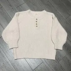 SLOBE citron ニット セーター クリーム ハイネック ウール混