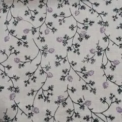 花柄プリント生地 クリーム色 約55cm x 25cm