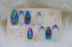 ジャスミン風ネイル アラジンネイル ディズニープリンセス