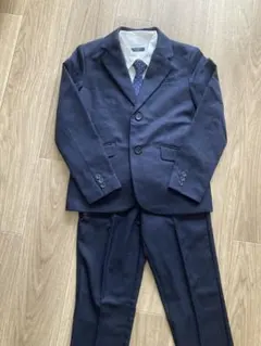ネイビー フォーマルスーツ 150cm ネクタイ付き 4点セット