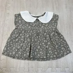 夏服 半袖 80 女の子 BELLWINK 花柄シャツ