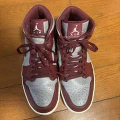 Air Jordan ハイカットスニーカー グレー/バーガンディ