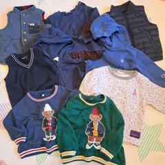 90～110cmのトレーナーやパーカー、羽織　ベスト　などまとめ売り　子供服のサムネイル