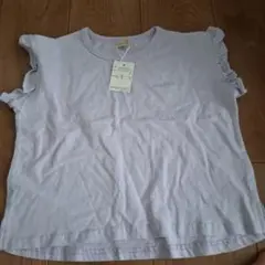 petit main 薄紫 フリル Tシャツ 110