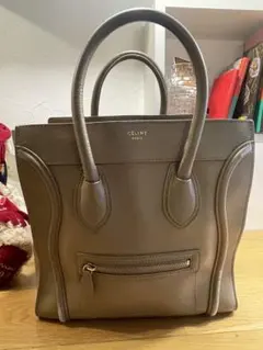 【美品】CÉLINE ラゲージ ミニショッパー　カーフスキン製　ハンドバッグ