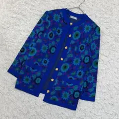 新品♡　イヴサンローラン　ウール100%　柄　ニットカーディガン　レディース　M 2025年最新】Yves Saint Laurent レディース カーディガン