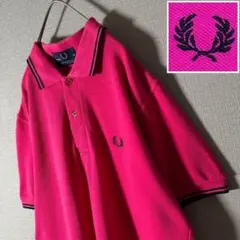 イングランド製★FREDPERRY ポロシャツ ヒットユニオン 刺繍 リブライン