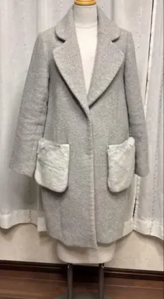 Heather チェスターコート グレー Mサイズ