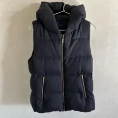 SHIPS ダウンベスト　フード付き　ネイビー