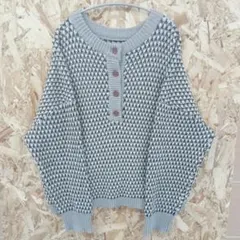 classicalelf　オーバーサイズニット グレーとブラックチェック