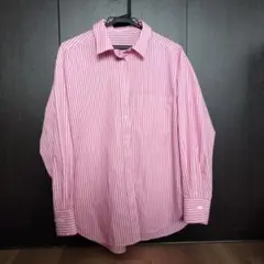 GUピンクストライプオーバーシャツ　Mサイズ　ジーユー349666