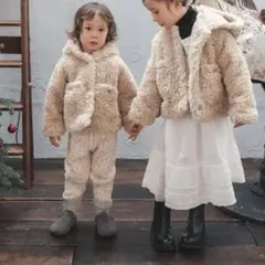 しまむら 新品未使用 softcheese ファージャケット　90cm