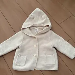 baby GAP フード付きカーディガン 6-12ヶ月 アイボリー