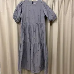 Afternoon Tea LIVING 刺繍ティアードワンピース