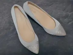 AIMER セパレートラメパンプス シルバーグレー　23.0cm