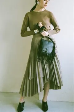 【美品】CLANE クラネ　WRAP PLEATS SKIRT サイズ2