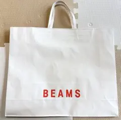 BEAMS 紙袋 ショッパー ショップ袋 ビームス ホワイト オレンジのサムネイル