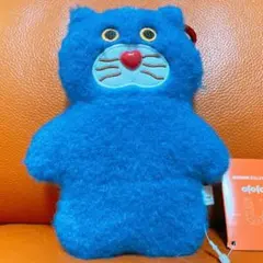 mojojojo カラビナ付きぬいぐるみポーチ　クマ　青