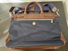 オロビアンコ ブリーフケース ビジネスバッグ ネイビーxブラウン