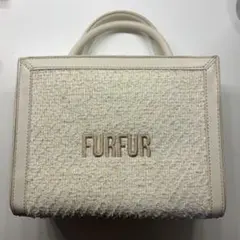 FURFUR ツイードロゴトートバッグ ベージュのサムネイル