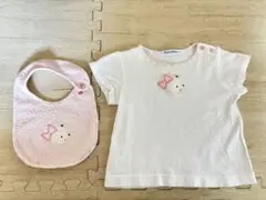ファミリア　半袖Tシャツ　スタイ　セット売り　80cm