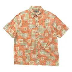 古着 croft & barrow アロハシャツ ハワイアンシャツ ボタニカル柄