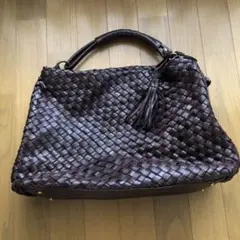 Gianni Versace イントレチャート トートバッグ 大きめ 編み込み 