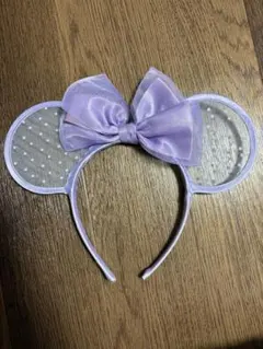 ディズニーカチューシャ レース パープル