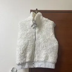 ホワイト ファージャケット ベスト