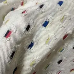 デニム生地　ホワイト