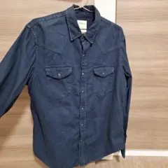 Gap 1969 ダークブルー 長袖シャツ S