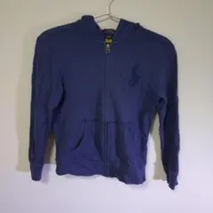 ラルフローレン　7　130/64 ジップアップパーカー　ネイビー　ビッグポニー