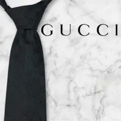おほおほ様専用GUCCI GG柄 ネクタイ ブラック GGチェーン　グッチシルク