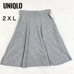 新品タグ付き✨UNIQLO ユニクロ スフレヤーンフレアスカート2XL 大きめ
