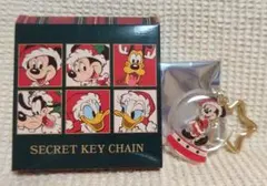 ディズニーストア　シークレットキーチェーン　スノードーム　ミッキー　クリスマス
