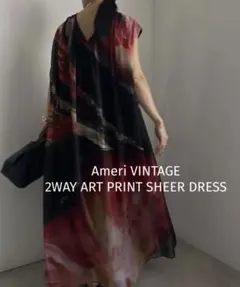アメリ 2WAY FLOWER LAYERED SHEER DRESS - メルカリ