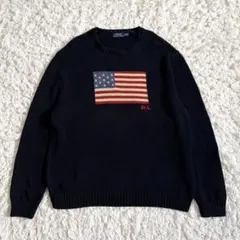 【大きいサイズ】希少 ポロラルフローレン 星条旗 ニット 2XL