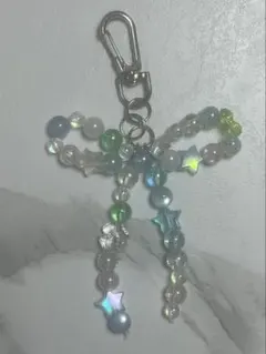 ビーズリボンキーホルダー