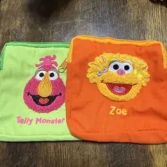 セサミストリート もこもこポーチ3 ガチャ ゾーイ　テリーモンスター